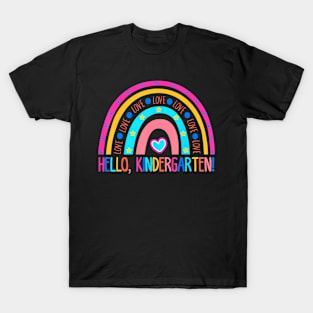 Hello Kindergarten Rainbow Back To School T-Shirt